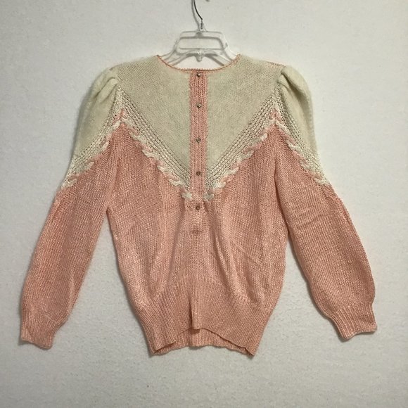 Vintage 80s Magnolia Knit Sweater  Size L - Picture 6 of 14